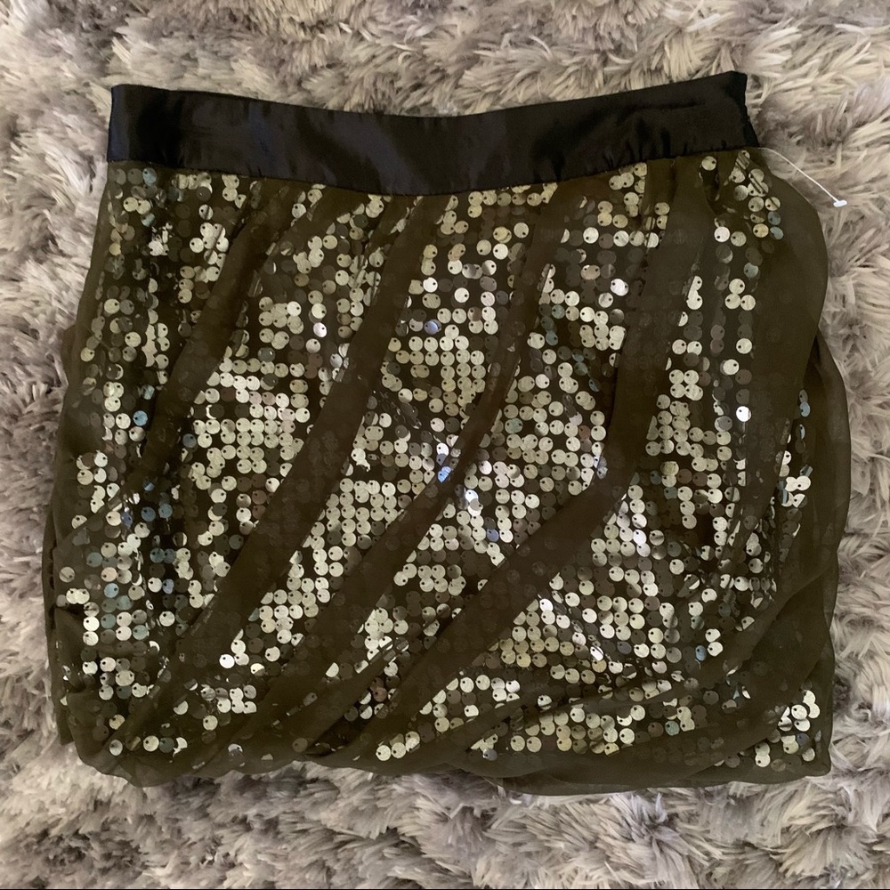Sequin/chiffon Mini Skirt Size 6
